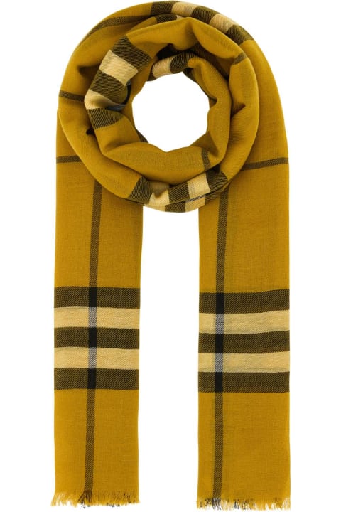 Burberry Scarves for Men Burberry Embroidered Wool Foulard