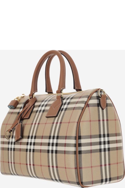 Luggage for Women Burberry Medium Check Bowling Bag