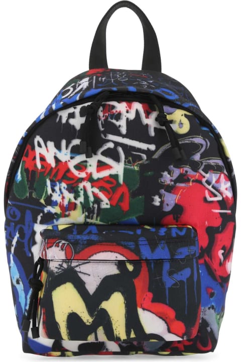 Fashion for Women VETEMENTS Printed Nylon Mini Grafiti Backpack