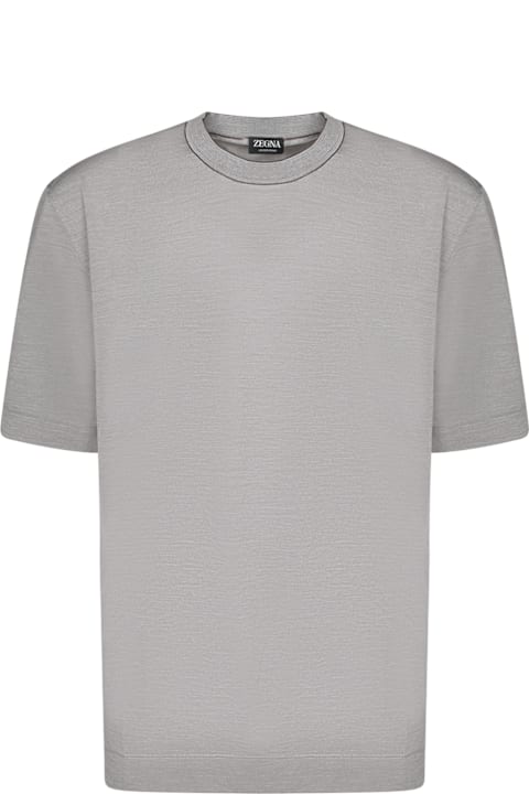 Zegna Topwear for Men Zegna Legerissima Grey T-shirt