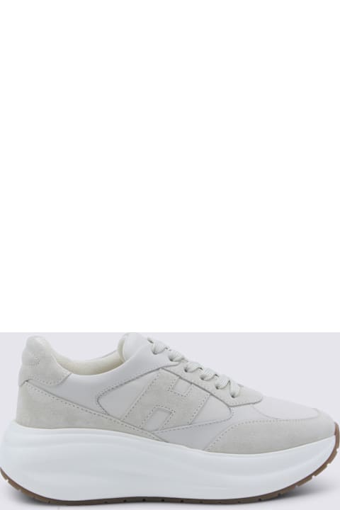Hogan White Leather Maxi Active Sneakers