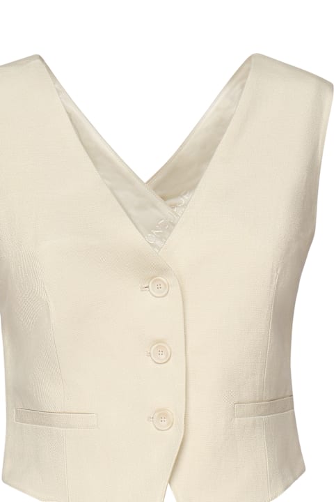 Dondup for Women Dondup Viscose And Linen Twill Vest