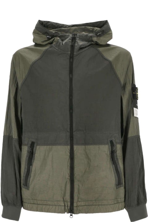 Coats & Jackets for Men Stone Island Zip-up Hooded Jacket