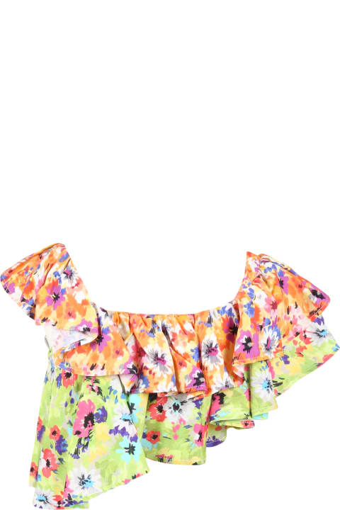 Fashion for Girls MSGM Multicolor Top For Girl With Floral Print