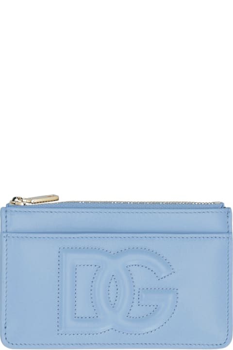 Dolce & Gabbana إكسسوارات لـ السيدات Dolce & Gabbana Logo Detail Leather Card Holder