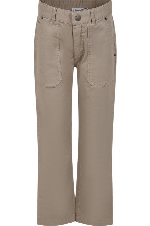 Bonpoint for Kids Bonpoint Brown Trousers For Boy With Logo