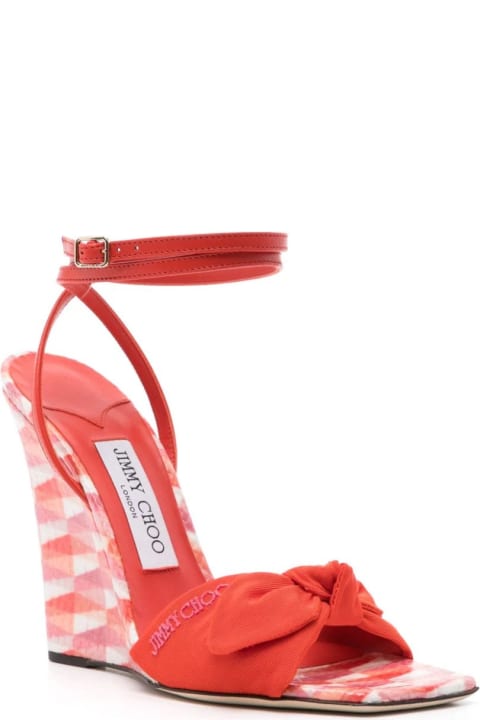 Jimmy Choo Sandals for Women Jimmy Choo Richelle 110 Sandals In Red Canvas