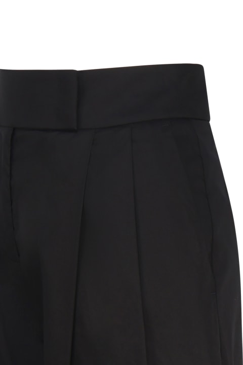 Pinko Pants & Shorts for Women Pinko Wide-leg Trousers In Stretch Cotton Blend Techno Fabric