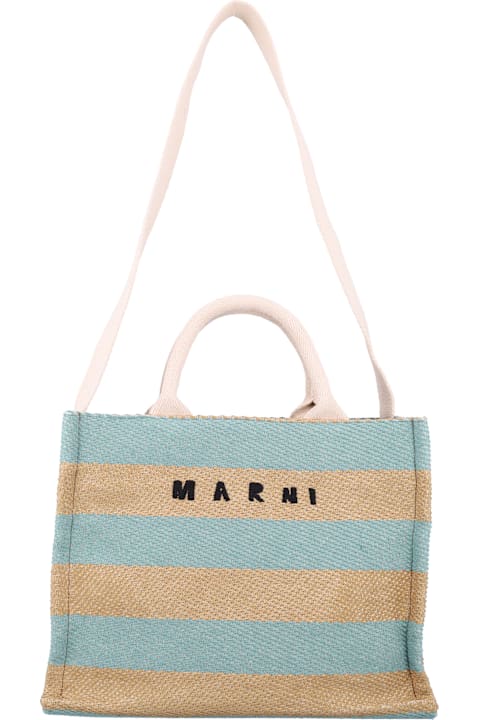 Marni for Women Marni Raffia-effect Small Tote Bag