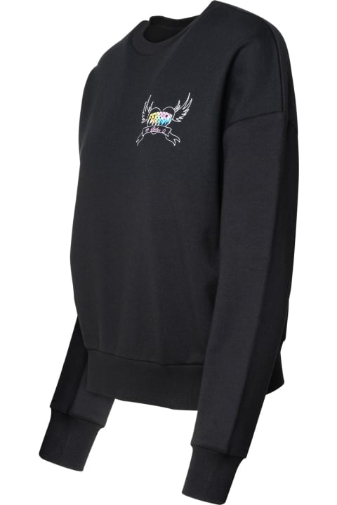 Chiara Ferragni Fleeces & Tracksuits for Women Chiara Ferragni Black Cotton Sweatshirt