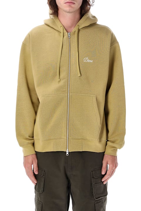 Dime Fleeces & Tracksuits for Men Dime Cursive Zip Hoodie