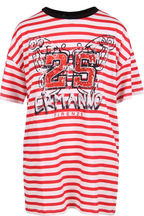 Ermanno Firenze Striped Cotton T-shirt