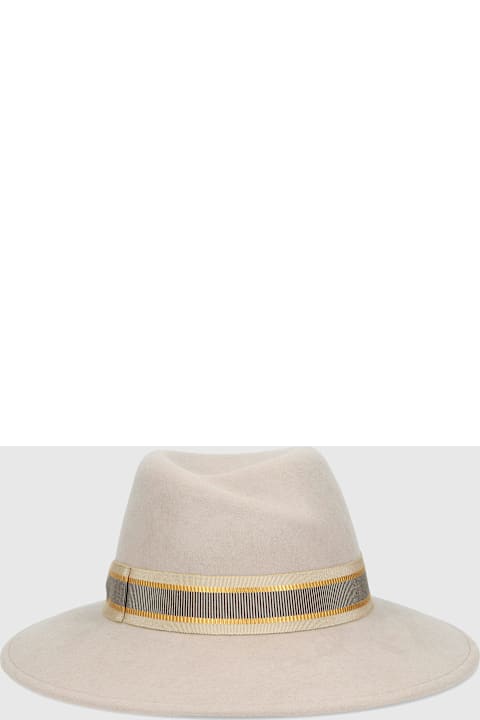 Homeware Borsalino Romy Wool Felt With Striped Hatband