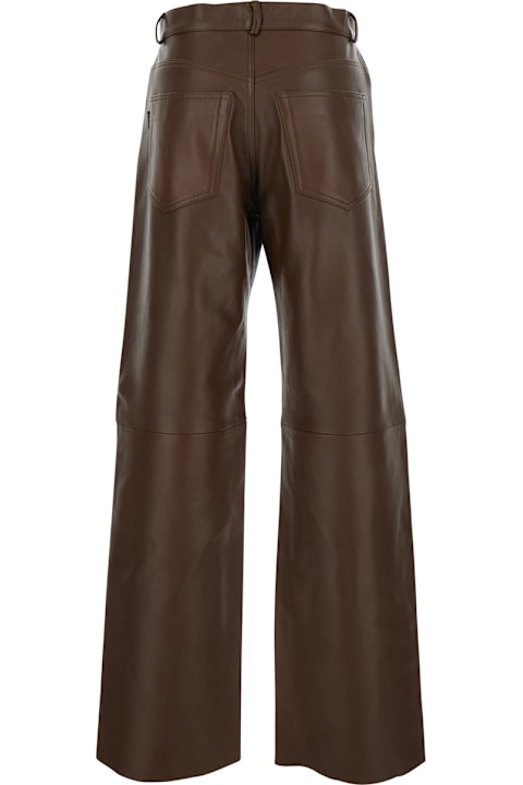 Haikure for Men Haikure 'bonnie' Brown Five-pocket Trousers With Belt Loops In Leather Woman