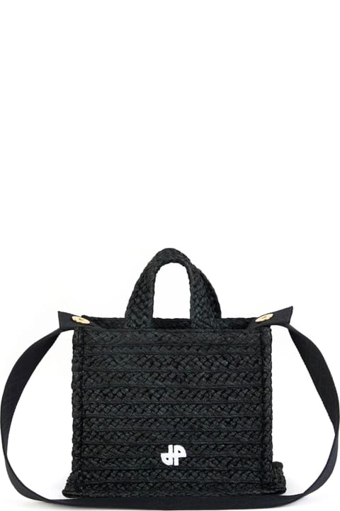 Fashion for Women Patou Black Jp Raffia Tote Bag