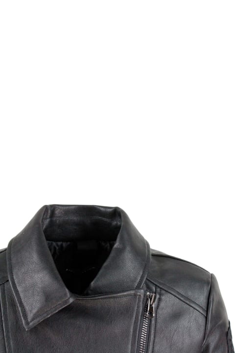 ガールズ Monnalisaのコート＆ジャケット Monnalisa Leather Biker Jacket