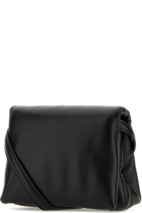 Fashion for Women Marni Black Leather Mini Prisma Clutch