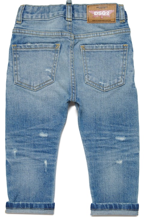 Fashion for Baby Girls Dsquared2 D2p76ab Trousers Dsquared Light Jeans With Tears