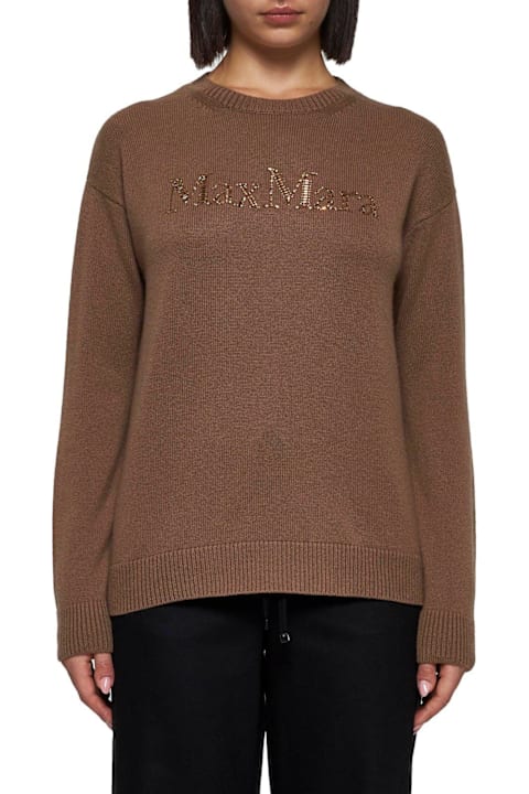 'S Max Mara Sweaters for Women 'S Max Mara Logo Embellished Crewneck Jumper