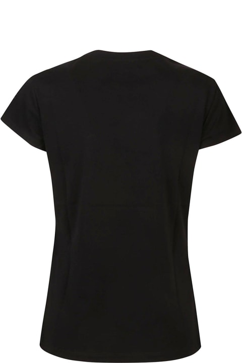 Elisabetta Franchi Topwear for Women Elisabetta Franchi Monogram-embroidered Crewneck T-shirt