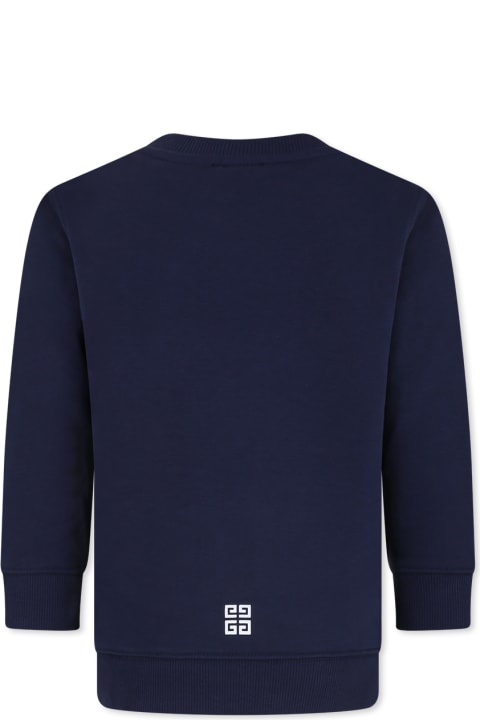 ボーイズ Givenchyのニットウェア＆スウェットシャツ Givenchy Blue Sweatshirt For Kids With Logo