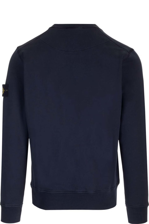 Fleeces & Tracksuits for Men Stone Island Blue Crew-neck Sweatshirt