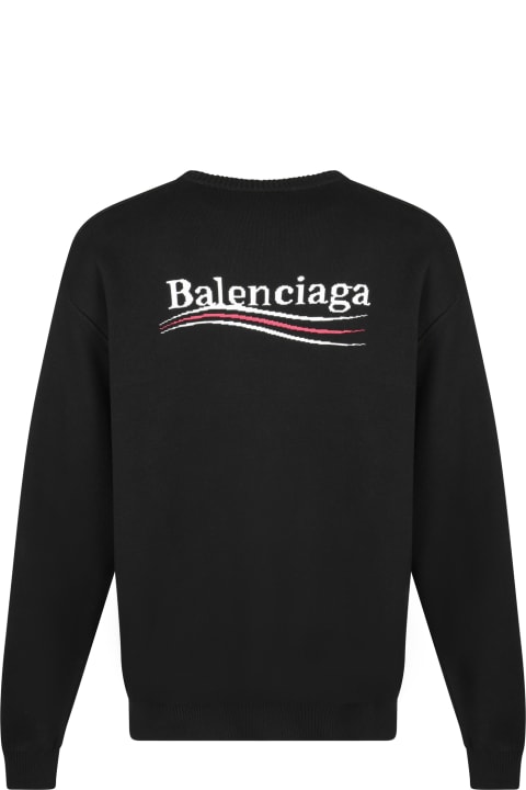 Balenciaga Clothing for Men Balenciaga Intarsia Logo Jumper