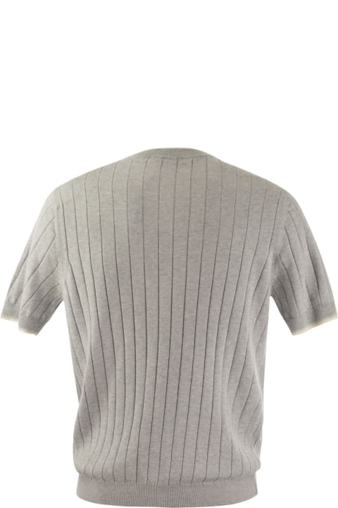Peserico Sweaters for Men Peserico T-shirt In Pure Cotton Crépe Yarn