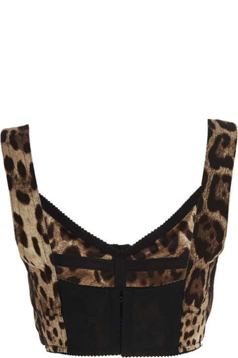 Dolce & Gabbana Topwear for Women Dolce & Gabbana Leopard Bustier Top