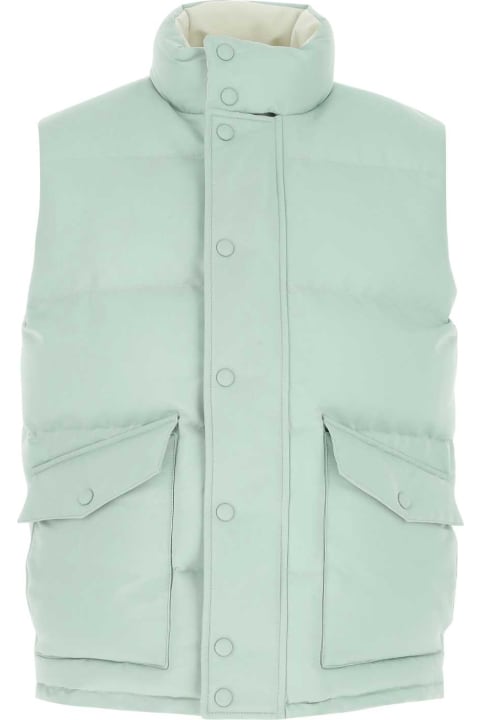 Clothing for Men Alexander McQueen Sea Green Polyester Sleeveless Padded Jacket