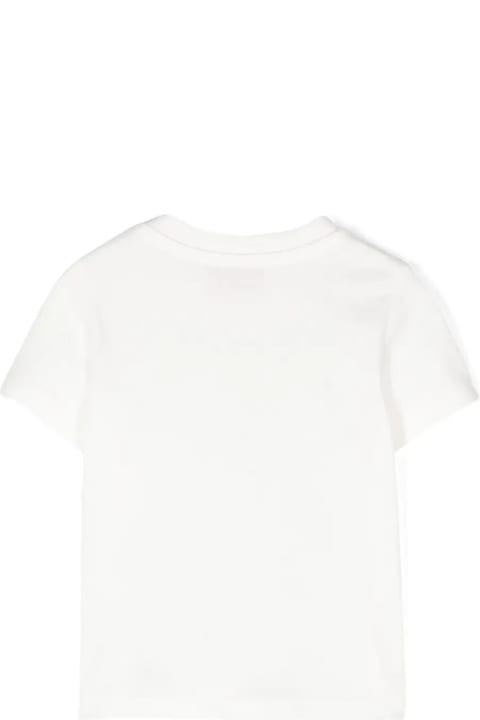 Topwear for Baby Girls Pucci White T-shirt With Contrast Logo