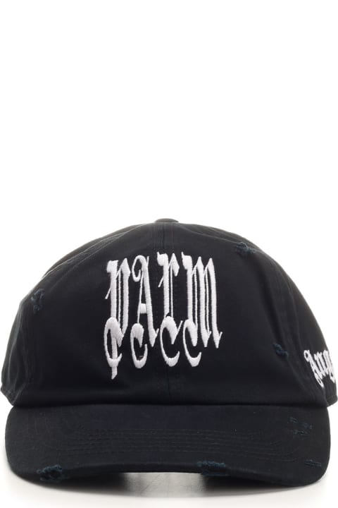 Hats for Men Palm Angels Gothic Logo Hat