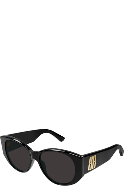 Balenciaga Eyewear for Kids Balenciaga Eyewear Balenciaga Bb0455s Linea Extreme 001 Black Grey Sunglasses