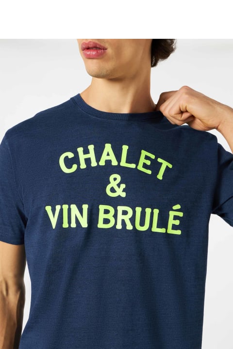 Fashion for Women MC2 Saint Barth T-shirt Man Chalet & Vin Brulé Neon Yellow Print