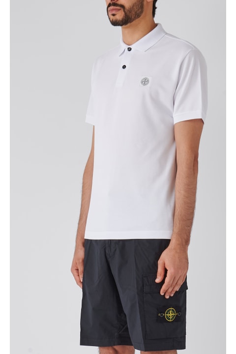 Stone Island Sale for Men Stone Island Compass-patch Short-sleeved Polo Shirt