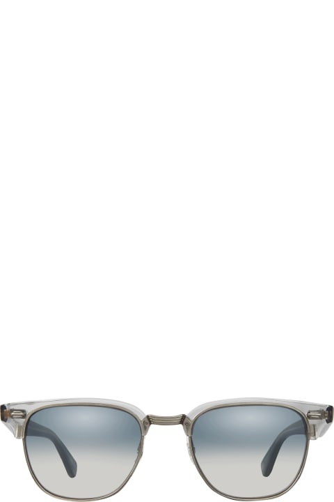 Garrett Leight Eyewear for Men Garrett Leight Elkgrove Sun Llg-brushed Silver/indigo Layered Mirror Sunglasses