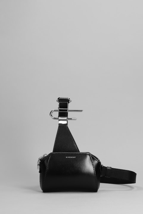 Mini Antigona U Cr Waist Bag In Black Leather