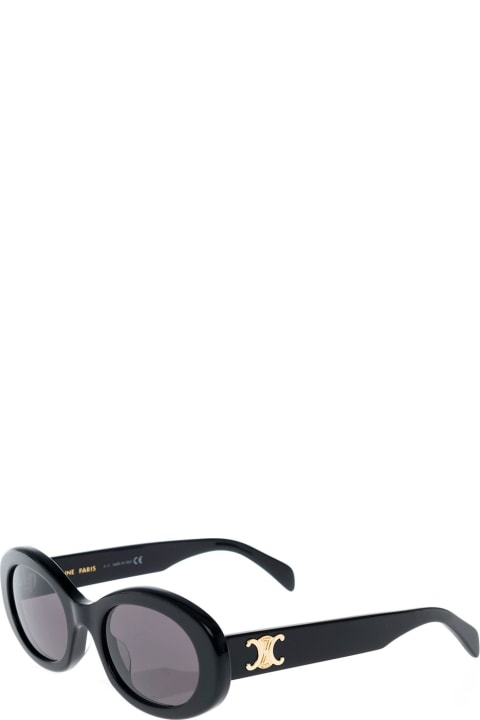أدوات منزلية Celine Céline Woman's Triomphe Black Acetate Sunglasses With Logo