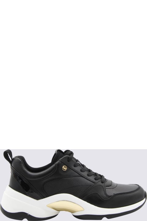 ウィメンズ新着アイテム MICHAEL Michael Kors Black Leather Orion Trainer Sneakers