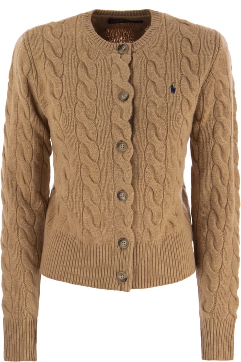 Polo Ralph Lauren Sweaters for Women Polo Ralph Lauren Wool And Cashmere Braided Cardigan