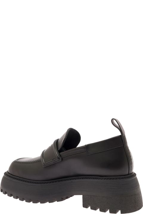 ローファー・オックスフォード 3JUIN Mocassino Sofia con suole rialzata Nero Donna 3JUIN Mocassino Sofia Con Suole Rialzata Nero Donna 3Juin – BALTINI