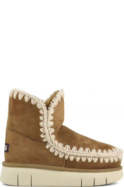 Mou Shoes for Women Mou Eskimo 18 Bounce In Brown Sheepskin