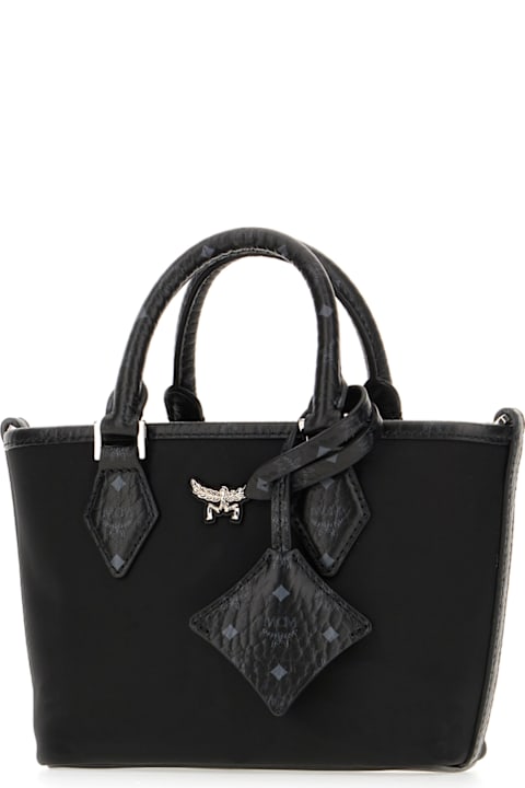 MCM for Women MCM Black Nylon Mini Aren Handbag