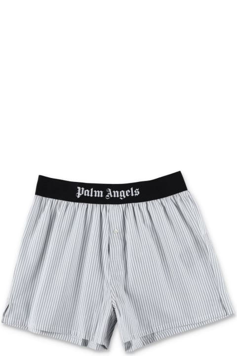 Palm Angels Underwear for Men Palm Angels Logo Waistband Striped Boxers