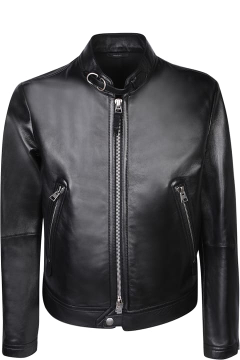 Tom Ford Coats & Jackets for Men Tom Ford Biker Black Jacket