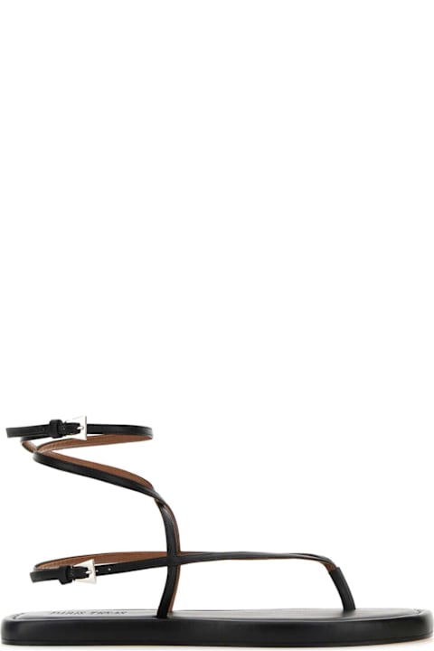 Paris Texas Shoes for Women Paris Texas Black Leather Hydra Sandals