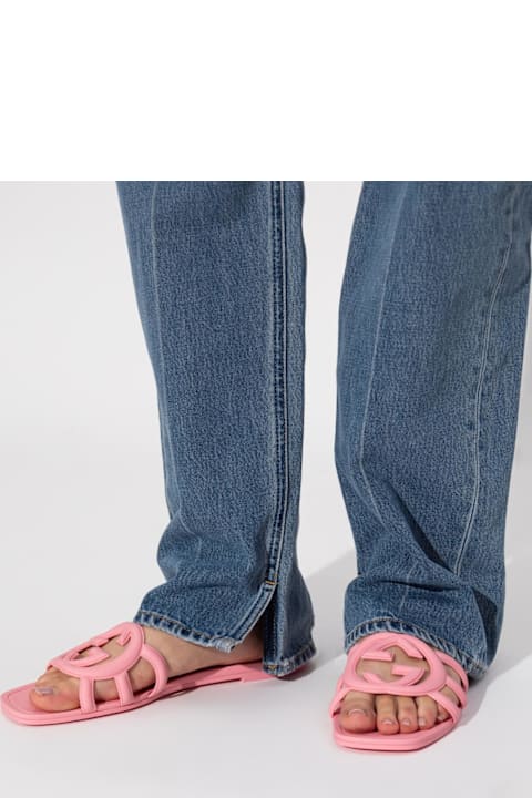 Gucci Flat Shoes for Women Gucci Gucci Slides Interlocking G