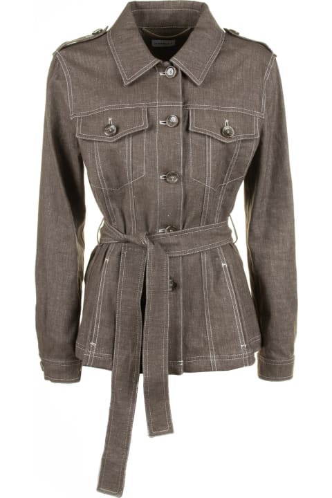 Marella Coats & Jackets for Women Marella Brown Jacket With Belt