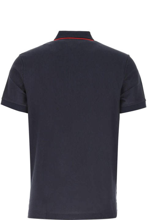 Topwear for Men Burberry Polo In Piquet Blu Navy