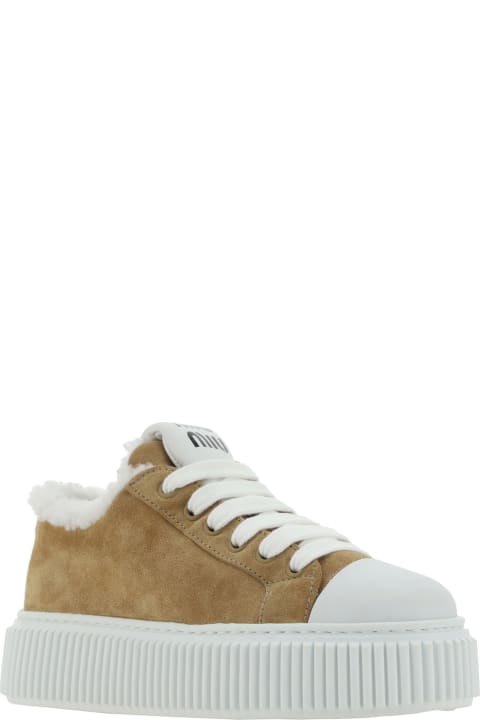 Wedges for Women Miu Miu Lace Up Shoes